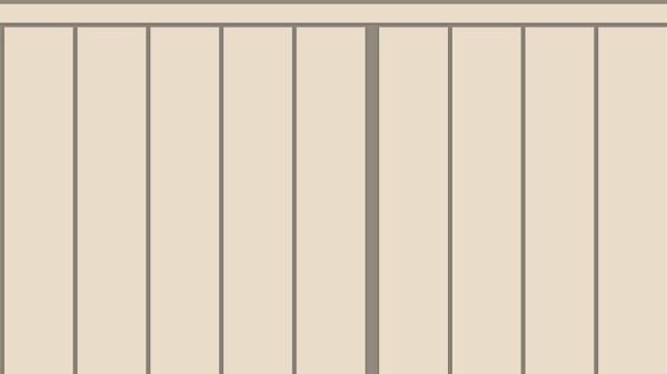 Slatted Half Wall 003