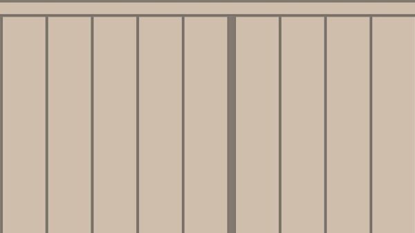 Slatted Half Wall 004