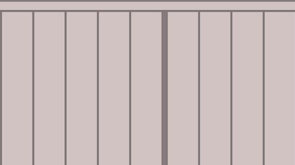 Slatted Half Wall 007