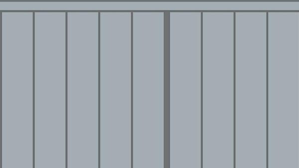 Slatted Half Wall 008