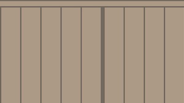 Slatted Half Wall 009
