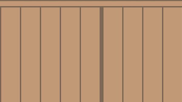 Slatted Half Wall 012