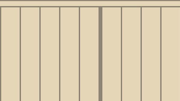 Slatted Half Wall 014