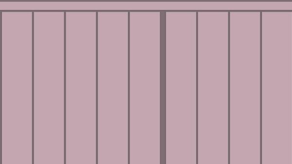 Slatted Half Wall 016