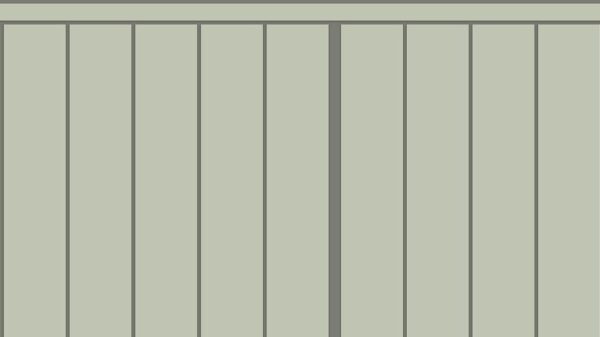 Slatted Half Wall 018