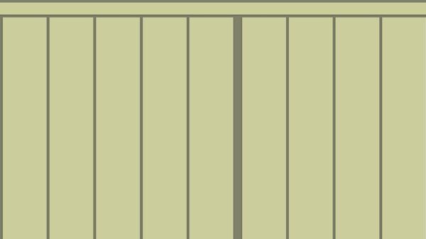 Slatted Half Wall 019