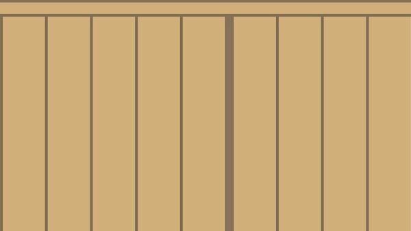 Slatted Half Wall 020