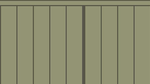 Slatted Half Wall 024