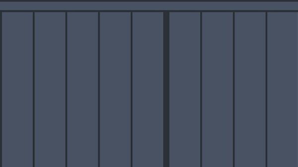 Slatted Half Wall 028