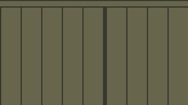 Slatted Half Wall 029