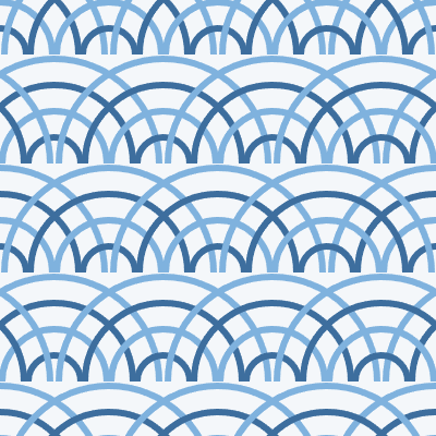 Deco Fan — Corporate Blue