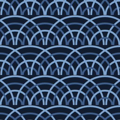 Deco Fan — Ink Navy