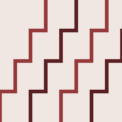 Deco Steps — Oxblood