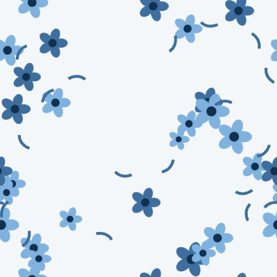 Ditsy Floral — Corporate Blue