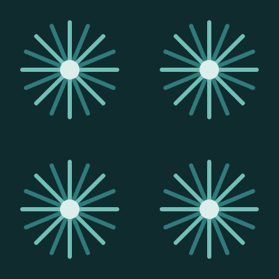 Sunburst — Deep Teal
